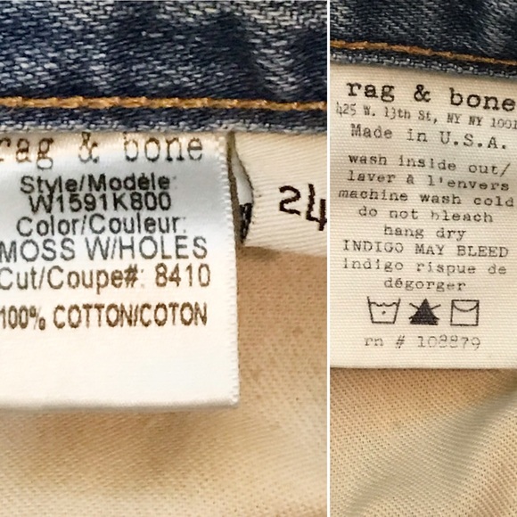 rag & bone Distressed Boyfriend Jeans - Picture 8 of 9